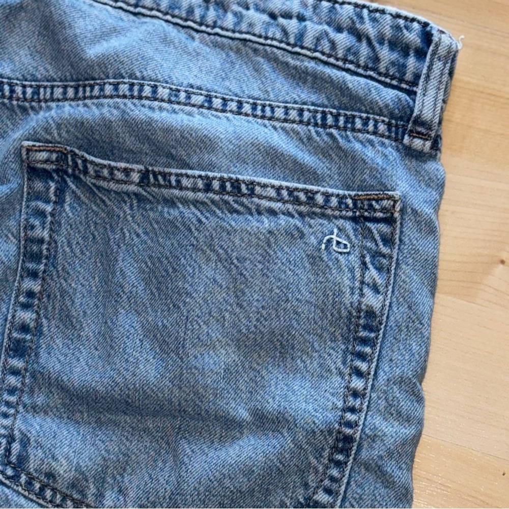 Rag & Bone Lori Mid Rise Wide Leg Jeans Sz 31 Light Acid Wash - Picture 8 of 12